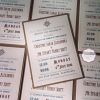 typography wedding invitation in brown