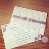 Sienna Range -Lasercut Pocket Wedding Invite with floral detail