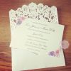 Sienna Range -Lasercut Pocket Wedding Invite with floral detail