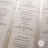 wedding invitation - evening invite - embossed papers with ribbon strip