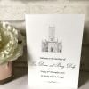 wedding paris pearl trifold order of service 
