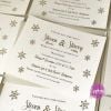wedding invite snowflake gold foil