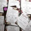 Wedding invitation - Burgundy Floral 