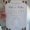 Order of the day & wedding party A1 sign