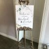 Welcome to our Wedding portrait eucalyptus sign