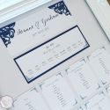 Table plan lasercut navy and pearl white