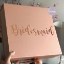 Bridesmaid gift box blush pink