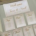 wedding table plan cards gold foil