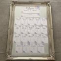 WEDDING TABLE PLAN CARDS  FOR MIRROR MOUNT - SPRING FLORAL